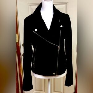 Women's Black Suede Biker Jacket